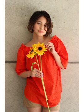 アトリエサニーデイ(atelier SUNNY DAY) クセ毛風パーマ/ベージュブラウン/ハイライト/大人ボブ