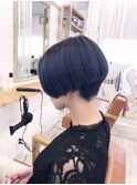 ネイビー×ショート