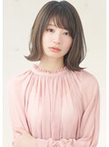 大人可愛い♪小顔スタイル☆斜めバング×外ハネボブ