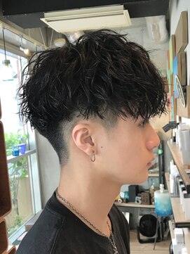 フィフス(fifth) ツイストスパイラルパーマツーブロック◎前下がりマッシュ