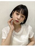 大人ナチュラル/前下がりグラデーションボブ/小顔ショート