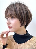 30代40代大人女性/前髪ありショートボブ/ショートヘア/髪質改善