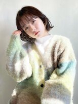 アイティー バイ アルバム 中野店(IT by ALBUM)&nbsp;くびれボブ_斜めバンググレージュカラーシルキーベージュ_59025