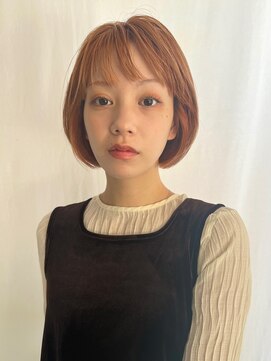 トリッカ 代官山(tricca) 【tricca代官山rin】丸みボブ/韓国風ボブ/オレンジブラウン