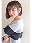 ショートボブ_池袋ミニボブ_インナーカラー_ワンレン/前下がり