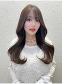 韓国くびれロング レイヤーオルチャン小顔前髪 艶髪