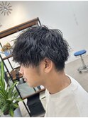 メンズカットツイストスパイラルパーマ波巻きパーマ