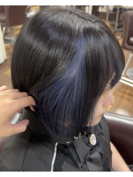 アーチフォーヘア 心斎橋店(a-rch for hair) 赤から青に！カチューシャインナーカラー
