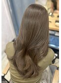 オリーブベージュ×レイヤーカット