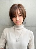 【GEEKS渋谷】ナチュラルショートウルフ/冬ヘア/マロンベージュ