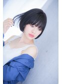 ぱっつんミニボブ