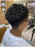 メンズカットツイストスパイラルパーマニュアンスパーマショート