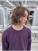 メンズボブレイヤーやるウェーブパーマ