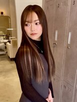 アースコアフュールボーテ 川越店(EARTH coiffure beaute) ナチュラルベージュ_ヨシンモリ_顔周りレイヤー_レイヤーカット