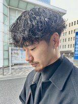 オーガニック アトリエ 大宮(organic+atelier)&nbsp;波巻きパーマメンズマッシュセンターパートツイストパーマウルフ