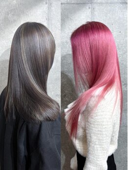 ストレートトウキョウ(STRAIGHT TOKYO)の写真/ダメージを気にせず鮮やかなカラーを楽しめる*酸性トリートメントで繰り返すブリーチも毛先まで艶やか