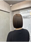 くびれヘア/暗めカラー/アプリコットオレンジ/縮毛矯正