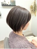 レイヤーボブ×ひし形ショート　前髪あり　30代40代50代