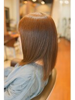 サプリス(suplis hair design) 透明感ブラウンのツヤ感ストレートミディ