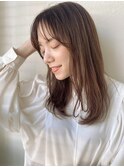 ココアベージュ/大人ガーリー/小顔レイヤー/髪質改善p上尾