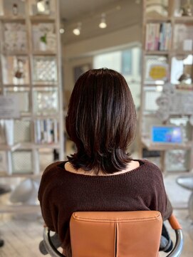 アシャ ヘアー ソリューション 神戸店(asha hair solution) イメチェン/ピンクベージュ/アンブレラカラー/前髪/摂津本山