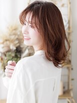 カバーヘア ブリス 上尾西口店(COVER HAIR bliss)&nbsp;モカブラウンブリーチなしミディアムレイヤーa上尾20代30代40代