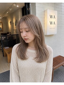 ワワ ヘアサロン 高円寺店(WAWA HAIR SALON) 柔らかく魅せる透け感ベージュ
