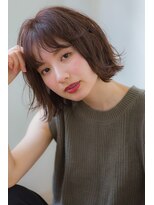 無造作ボブ/切りっぱなしボブ/前下がりボブ/透明感/抜け感/小顔