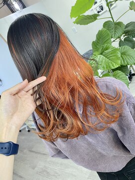 ラフ(laf) インナーカラーオレンジ