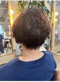 ショート×パーマ×脱白髪染め