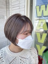 ウェイビー(WAVY)&nbsp;グレージュxミニボブ