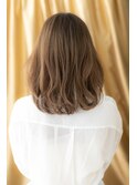 ショコラアッシュ顔周りレイヤーくせ毛風ロブZ越谷30代40代50代