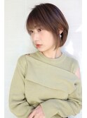 20代30代40代50代丸顔解消！丸みショートボブグレーベージュ