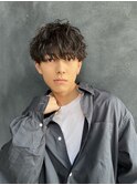 メンズパーマ/大人ショート/２０代３０代/オリーブベージュ