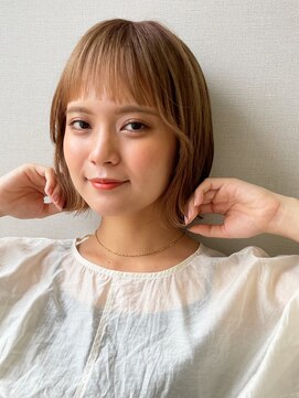 サンド クリア 横浜本店(sand clear) ミニボブ×ミルクティーベージュ