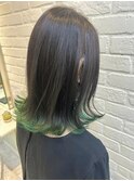 グリーンインナー×外ハネボブ￥14400