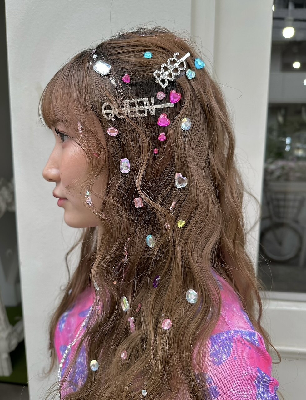 ライブ参戦ヘアセット、キラキラで推しに会いに行く：L184886472｜ハチ