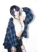 ショート/インナーカラー/アンブレラカラー/ネイビー