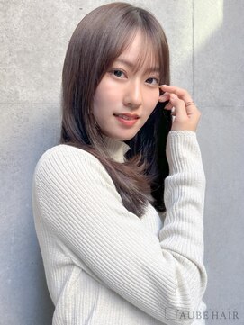 オーブ ヘアー レイア 相模大野店(AUBE HAIR leia) 20代・30代_韓国ムードの内巻きセミロング
