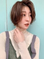 ハローバイシー 仙台(Hello by Sea)&nbsp;韓国風レイヤーボブ/前髪カット/ピンクブラウン[仙台]