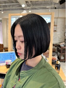 ラボヌールヘアーリアン 川越店(La Bonheur hair Lien) 黒髪 × ミニボブ