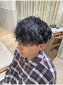 メンズ波巻きパーマ