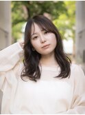 顔まわりレイヤー/レイヤーカット/くびれヘア/梅田