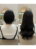黒髪ロング＊ショートからロングヘアにイメチェン♪