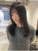 ザグザグレイヤー 顔まわりカット 艶カラー