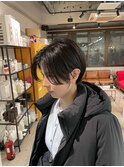 大人可愛い20代30代40代黒髪前下がりショートボブ丸みショート◎