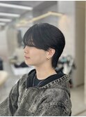 men'sメンズ髪質改善縮毛矯正ブリーチなしブルーブラック/立川