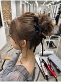 ヘアセット/結婚式前撮り/ヘアアレンジ/ゆるふわお団子ヘア/池袋