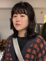 マカロニコースト(macaroni coast)&nbsp;前髪ありニュアンスミディアムパーマ