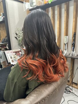 ビューティーガレージ カワゴエ(Beauty Garage Kawagoe) 裾カラー ビビットオレンジ